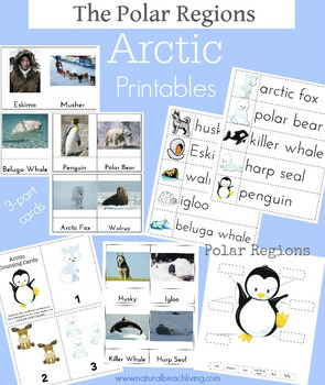 Preview of Montessori Inspired Arctic - Polar Regions Printable Pack