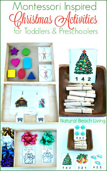 Preview of Montessori Christmas Activities Bundle