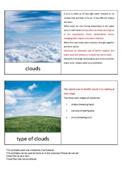 Montessori Inspired Clouds Learning Cards by Devi Sekaran | TPT