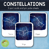 Constellations Montessori 3 Part Cards
