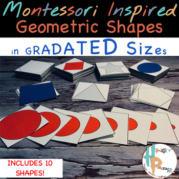 Preview of Montessori Inspired: Geometric Shapes in Gradated Sizes