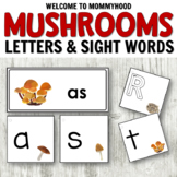 Montessori Inspired Mushroom Letter Cards and Sight Words PRINT