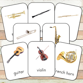 Preview of Montessori Musical Instruments 3 Part Cards