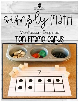 Preview of Montessori Inspired Ten Frame Counting Cards with Ten Frame Explanation Chart
