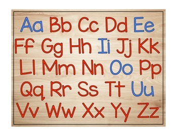 montessori inspired natural maple alphabet number cards sign