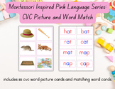 Montessori Inspired Pink Reading Series Materials CVC Word