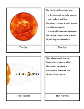 Preview of Montessori Inspired Solar System: Planets and Bodies Nomenclature Cards
