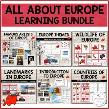 Preview of Europe Continent Bundle - Montessori