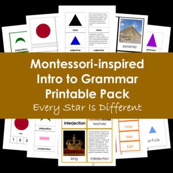 Preview of Montessori Intro to Grammar Bundle