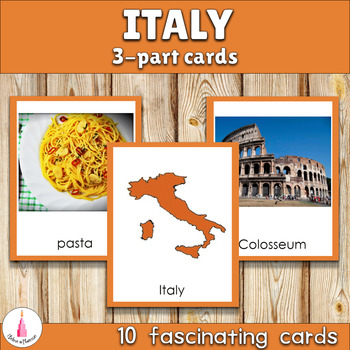 Preview of Italy Montessori 3-part Cards