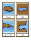 Montessori Land and Water Forms Three Part Cards