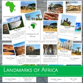 Montessori Inspired Landmarks of Africa 3 Part Cards and F