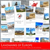 Montessori Landmarks of Europe 3 Part Cards and Fact Cards