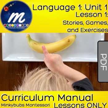 Preview of Montessori Language 1 Curriculum Manual Lessons ONLY 3 to 6 Writing Reading PDF