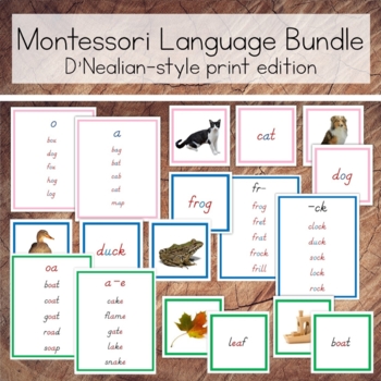 Montessori Materials- PRINTED The Green Series Language Kit 