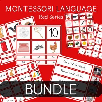 Preview of Montessori Language - Red Series: Growing Bundle