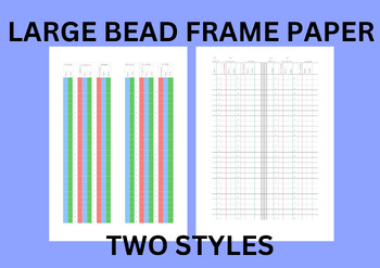 Preview of Montessori Large Bead Frame Paper - Two Different Styles