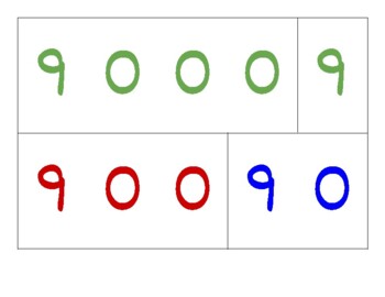 Preview of Montessori Large Number Cards