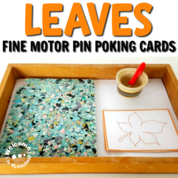 Preview of Montessori Leaf Pin Poking Printables (or Tracing)
