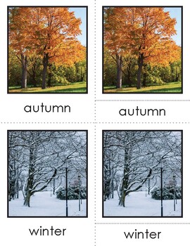 Preview of Montessori Learning: Seasons Nomenclature Cards