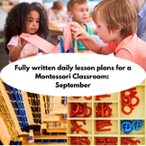 Montessori Lesson Plan September 4 weeks of DAILY curriculum