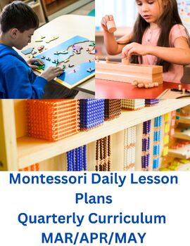 Preview of Montessori Lesson Plan Teachers Guide 12 Week curriculum Quarterly