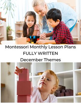 Preview of Montessori Lesson Plans Fully Written Continents World Celebrations Themes DEC
