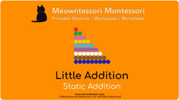 Preview of Montessori Little Addition: Static for Google Classroom