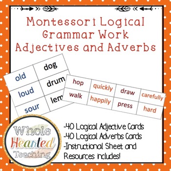 Preview of Montessori Logical Adjectives and Adverbs