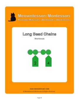 Preview of Montessori Long Bead Chains Workbook