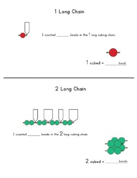Preview of Montessori Long Chain Work Packet