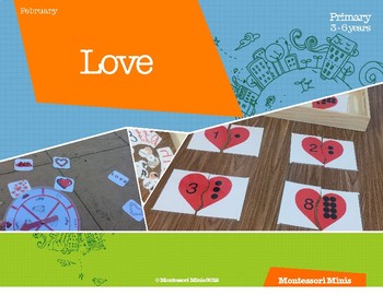 Preview of Montessori Love themed Primary (3-6y) Activity Guide