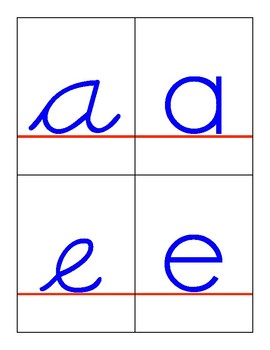 Montessori Lowercase Cursive to Print Matching VOWELS ONLY by Hello ...