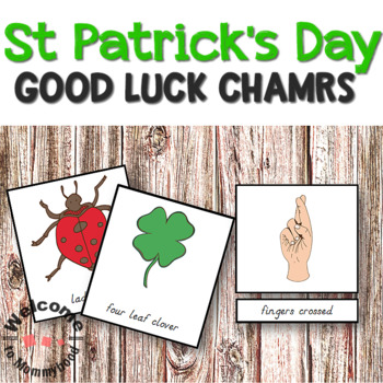 Preview of St Patrick's Day Lucky Charms and Symbols - Montessori 3 part cards