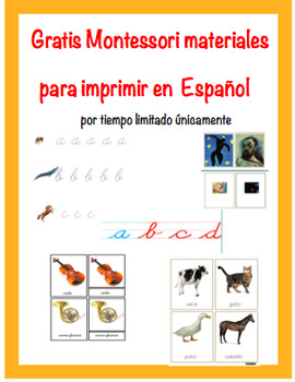 Preview of Montessori Materials in Spanish