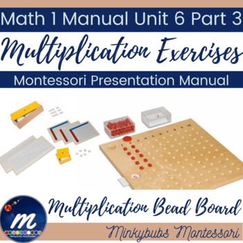 Preview of Montessori Math 1 Manual Memorization Exercises Multiplication Lessons Unit 6C