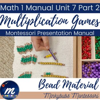 Preview of Montessori Math 1 Manual Snake Game Multiplication Games Unit 7