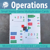 Montessori Math 4 Digit by 1 Digit Multiplication, Stamp G
