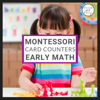 Preview of Preschool Math - Montessori Math Card Counters Bundle