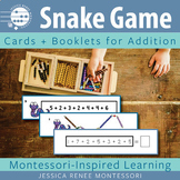 Montessori Math Addition Snake Game Activity Bundle for Fa