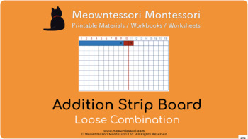 Preview of Montessori Math Addition Strip Board Loose Combination Presentation