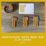 Montessori Math Bead Bar Clip Cards, Set 1