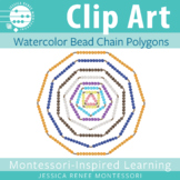 Montessori Math Geometry Clip Art: Bead Chain Polygons, Ge