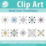 Montessori Math Bead Stair Snowflakes Clip Art