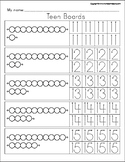 Montessori Math Beads 1 to 19 Tracing Teen Board