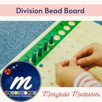 Preview of Montessori Math Division Bead Board Montessori Printable Material