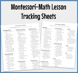 Montessori Math Lesson Tracking- Lower Elementary