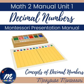Preview of Montessori Math Manual Decimal Numbers MATH 2 UNIT 1