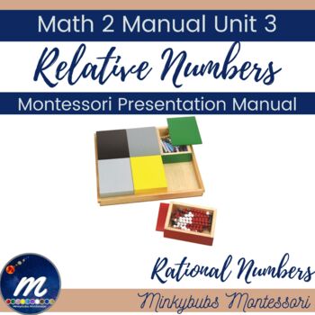 Preview of Montessori Math Manual Relative Numbers Snake Game MATH 2 UNIT 3