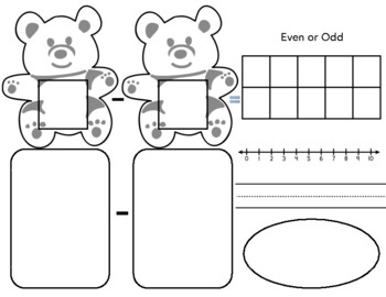 Preview of Montessori Math Mat- Interactive Subtraction